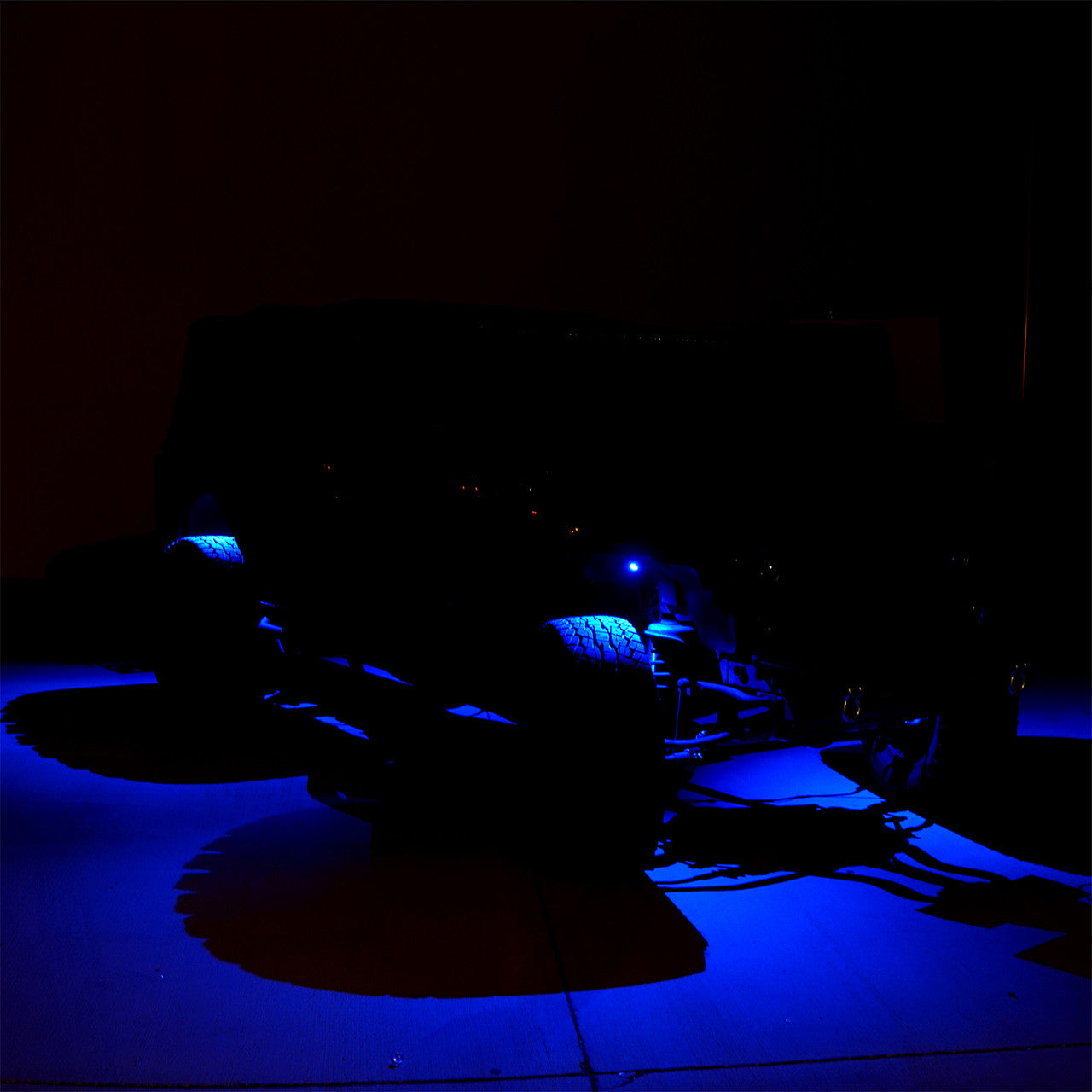 LED Under Body Rock Lights Color with Bluetooth Controller 4x Lighting