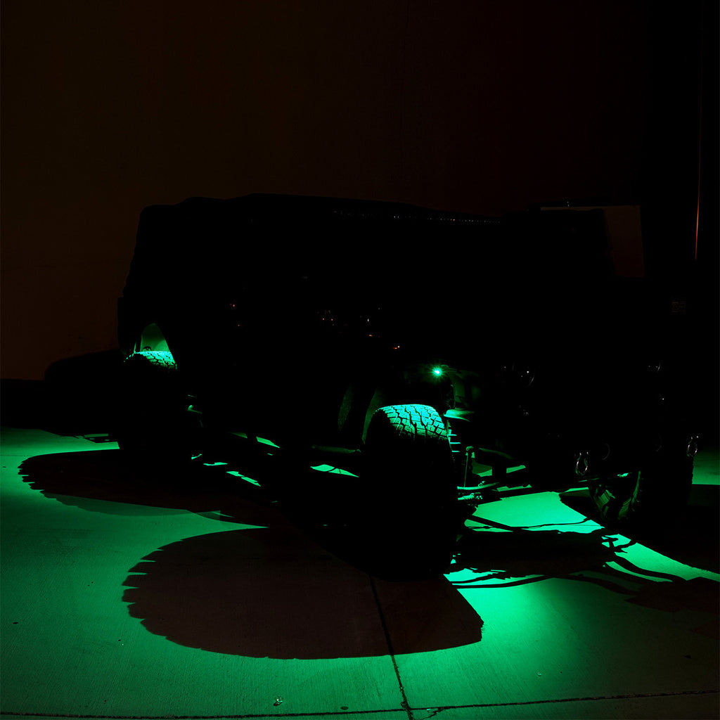 LED Under Body Rock Lights Color with Bluetooth Controller 4x Lighting