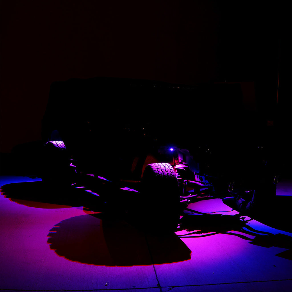 LED Under Body Rock Lights Color with Bluetooth Controller 4x Lighting
