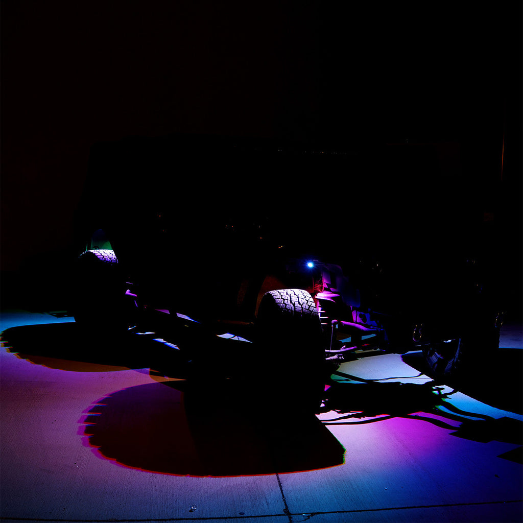 LED Under Body Rock Lights Color with Bluetooth Controller 8x Lighting