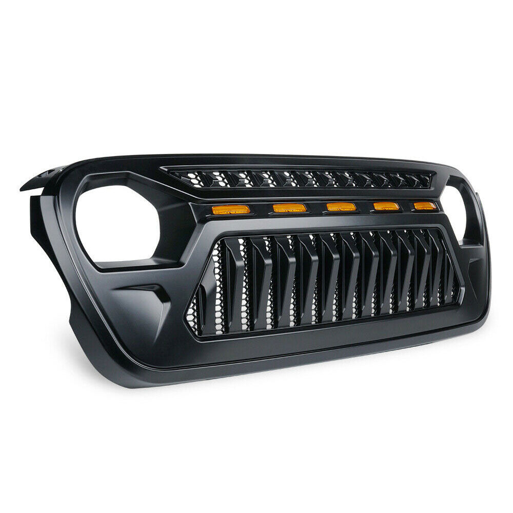 LED Bar Front Grille for Jeep Wrangler JL & Gladiator 2018-2023 Grille