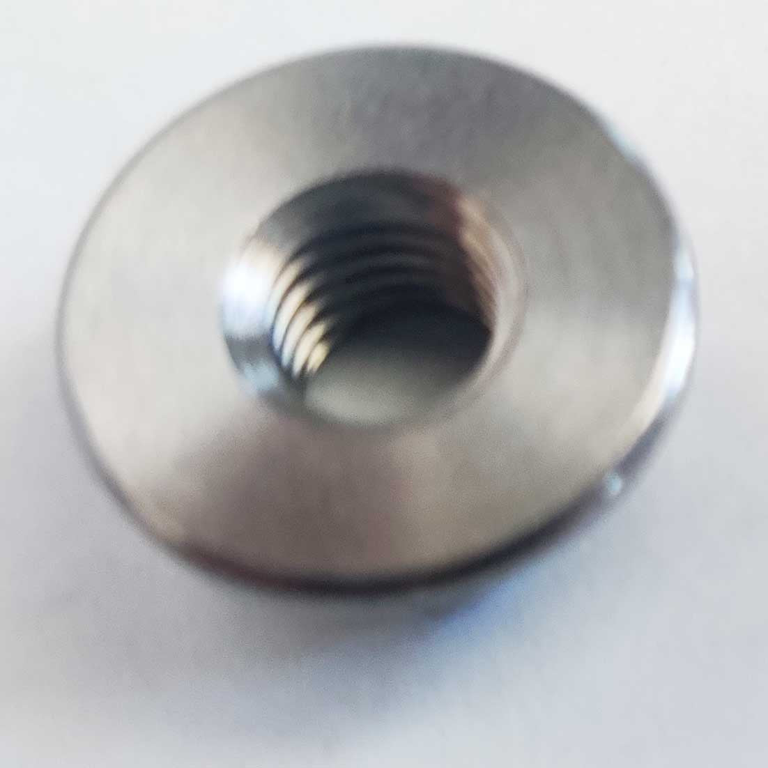 M6 Titanium Hex Nut Grade 5 GR5 Smooth Flange (Pack of 8) Exterior Part