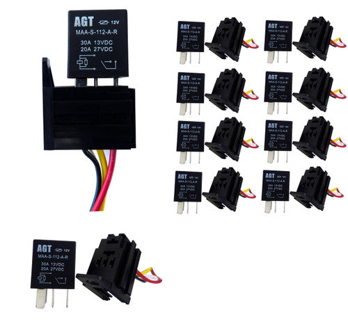4 PIN 30A 12V SPST Micro Relay (10 Pack) Default Title Electrical