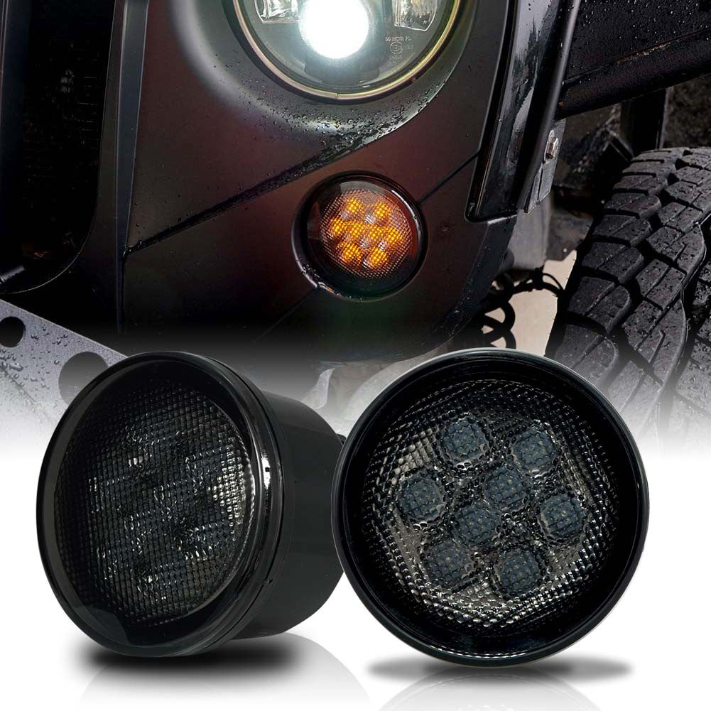 LED Smoked Turn Signals for Wrangler 2007-2018 Lighting