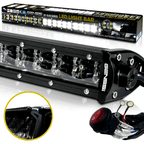 LED Light Bar Combo Kit with AUX Lights & Bracket Wiring Harness Kit for Wrangler JK 2007 - 2018 - GENSSI Lighting