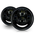 4.65 In LED Black Projector Headlight Harley Davidson Dyna Fat Bob FXDF 2008-2016 Black (2 Pack) Default Title Lighting