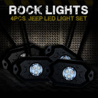 LED Under Body Rock Lights Color with Bluetooth Controller 4x Lighting