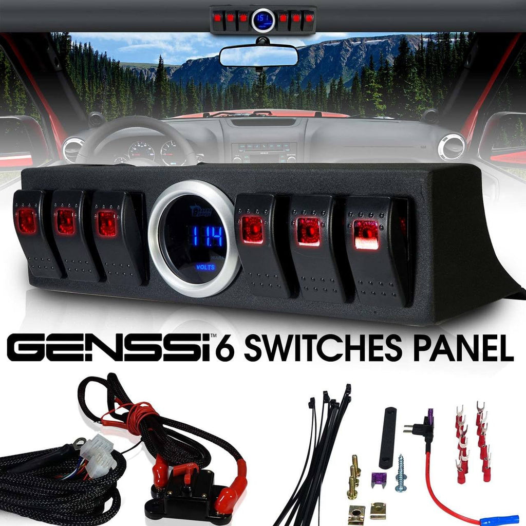 Switch Pod 6 Channel Power Box for Wrangler JK 2007 - 2018 - GENSSI Electrical
