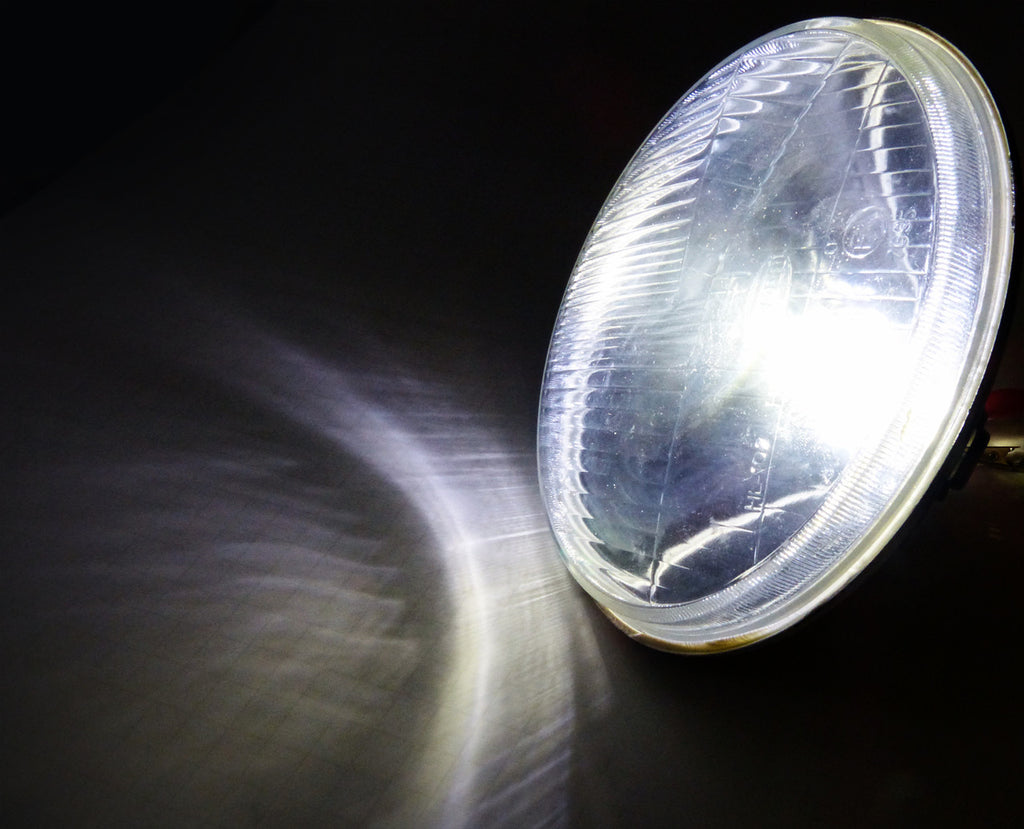 7 Inch Reflector Glass Sealed-Beam Motorcycle Headlights Set Lighting