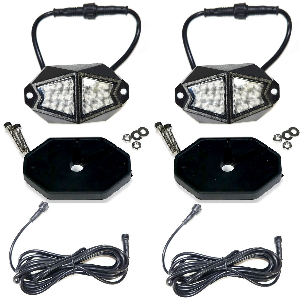 Vader LED Rock Lights with Wiring Add-on Kit (Pack of 2) Lighting