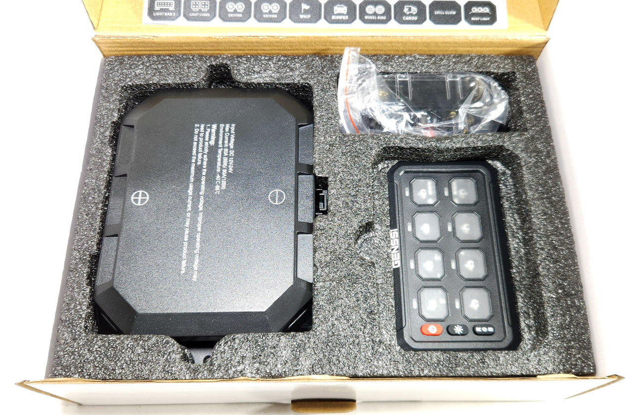 8 Gang Switch Box Panel Relay Kit RGB Multi-Color Electrical