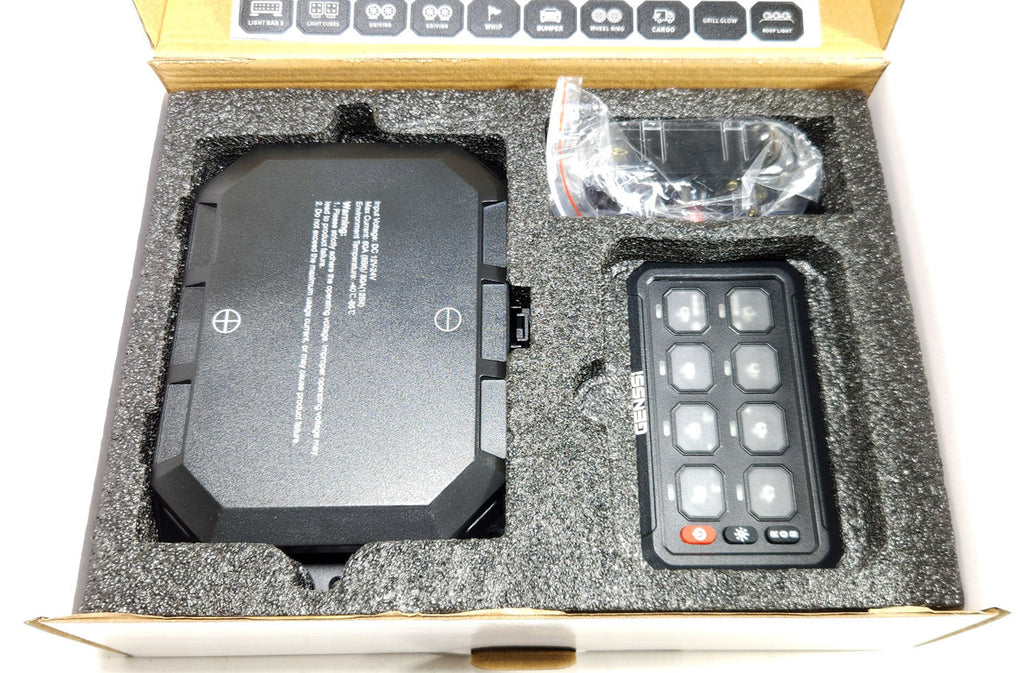 8 Gang Switch Box Panel Relay Kit RGB Multi-Color Electrical