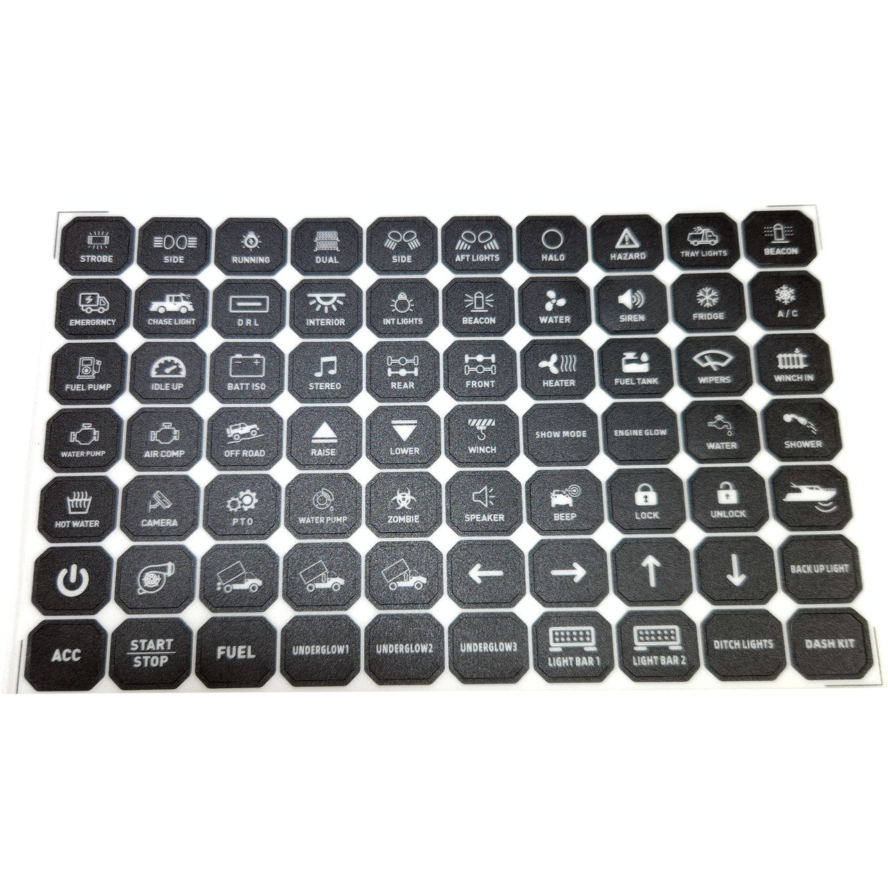 8 Gang Switch Box Panel Relay Kit RGB Multi-Color Electrical