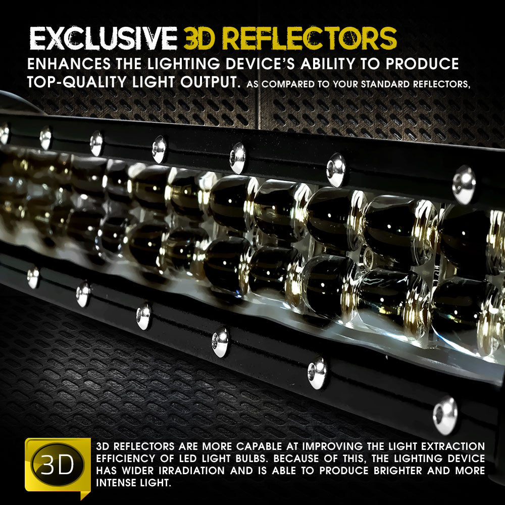 108W 20 Inches Black Spot/Flood Combo LED Light Bar Lighting