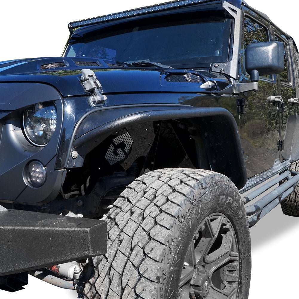 Steel Tube Style Metal Fenders for Wrangler JK 2007 - 2018 - GENSSI Exterior Part