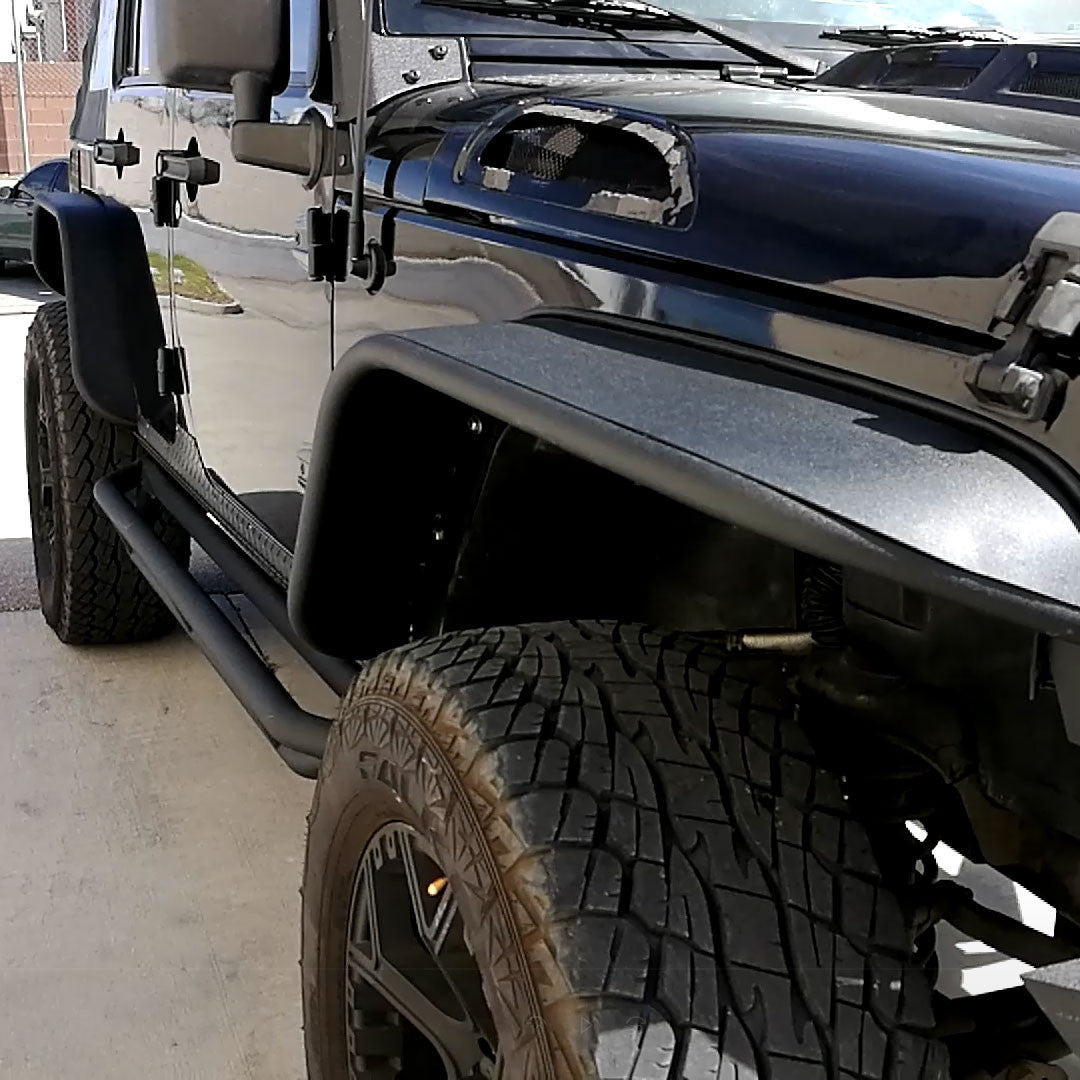 Steel Tube Style Metal Fenders for Wrangler JK 2007 - 2018 - GENSSI Exterior Part