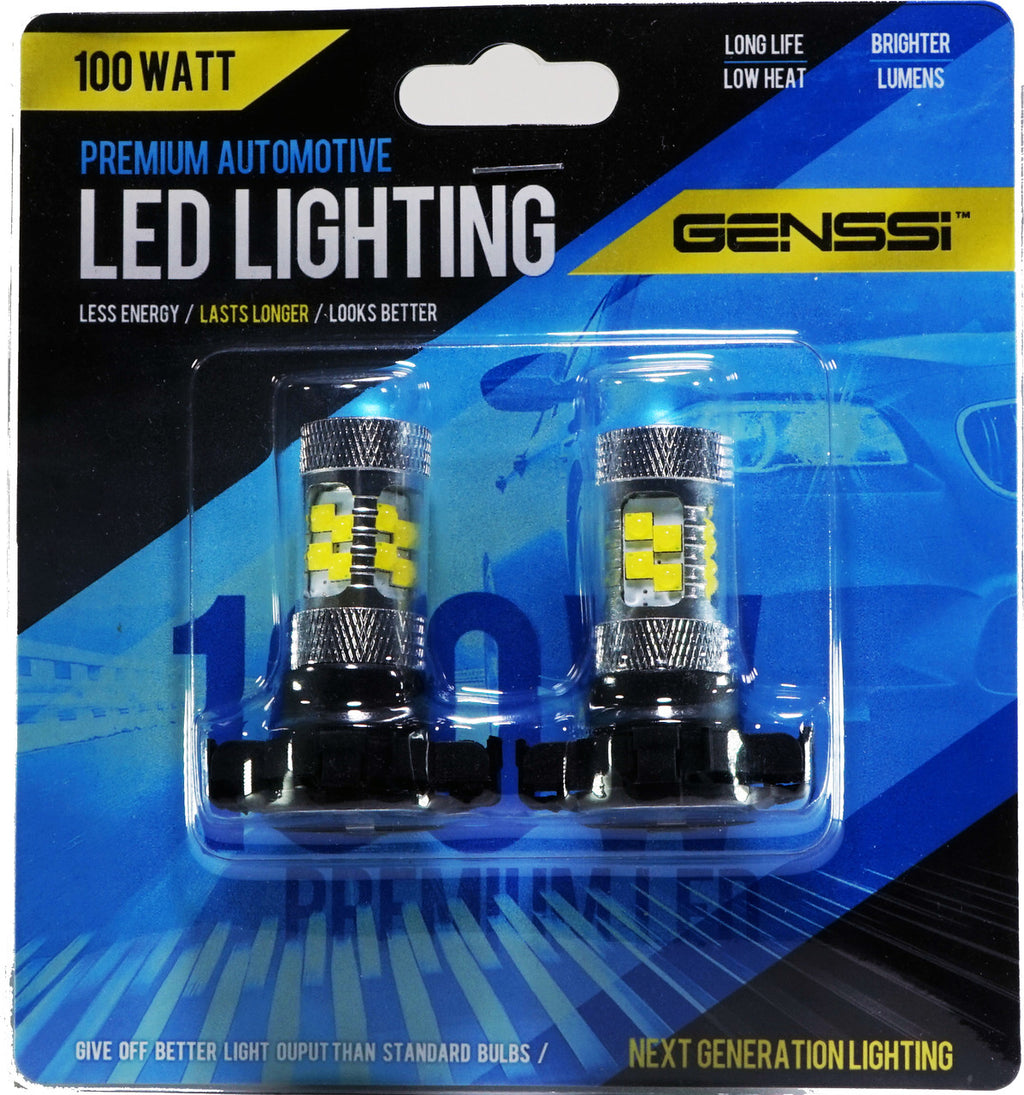 PY24W 5200s 100W LED Turn Signal Park Lamp Bulbs (2 Pack) Lighting