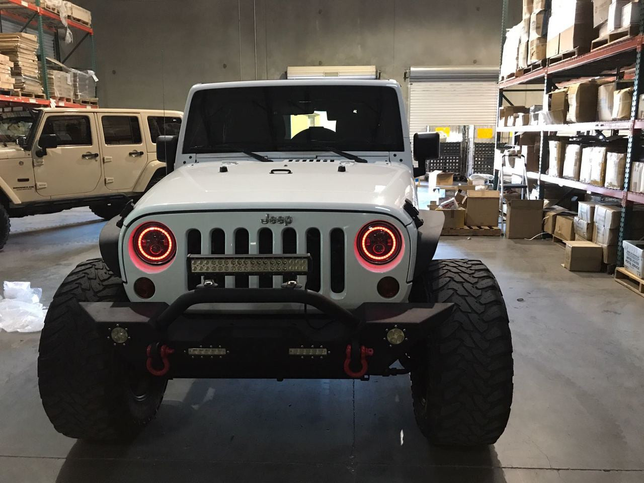 HALO RGB Color Projector LED Headlights for Wrangler 1996-2018 Lighting