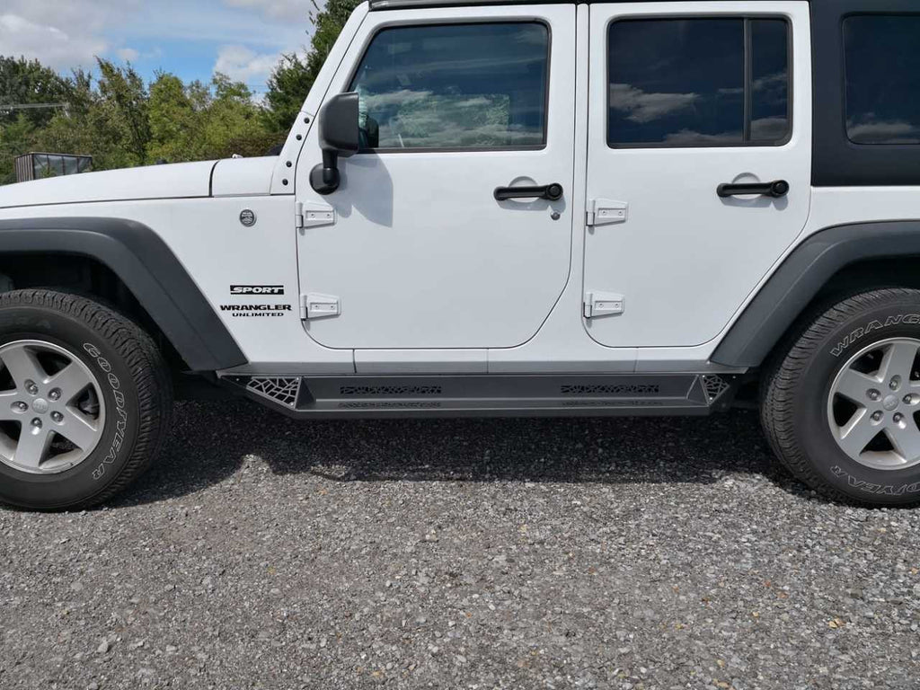 AGGRESSOR Side Steps Rail Steps Rock Sliders 2007-2018 Jeep Wrangler 4dr Exterior Part
