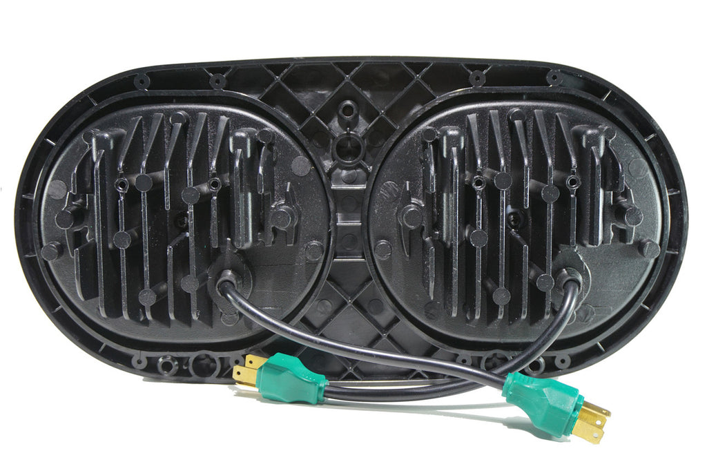 Dual LED Headlight for Harley Road Glide Black Lighting