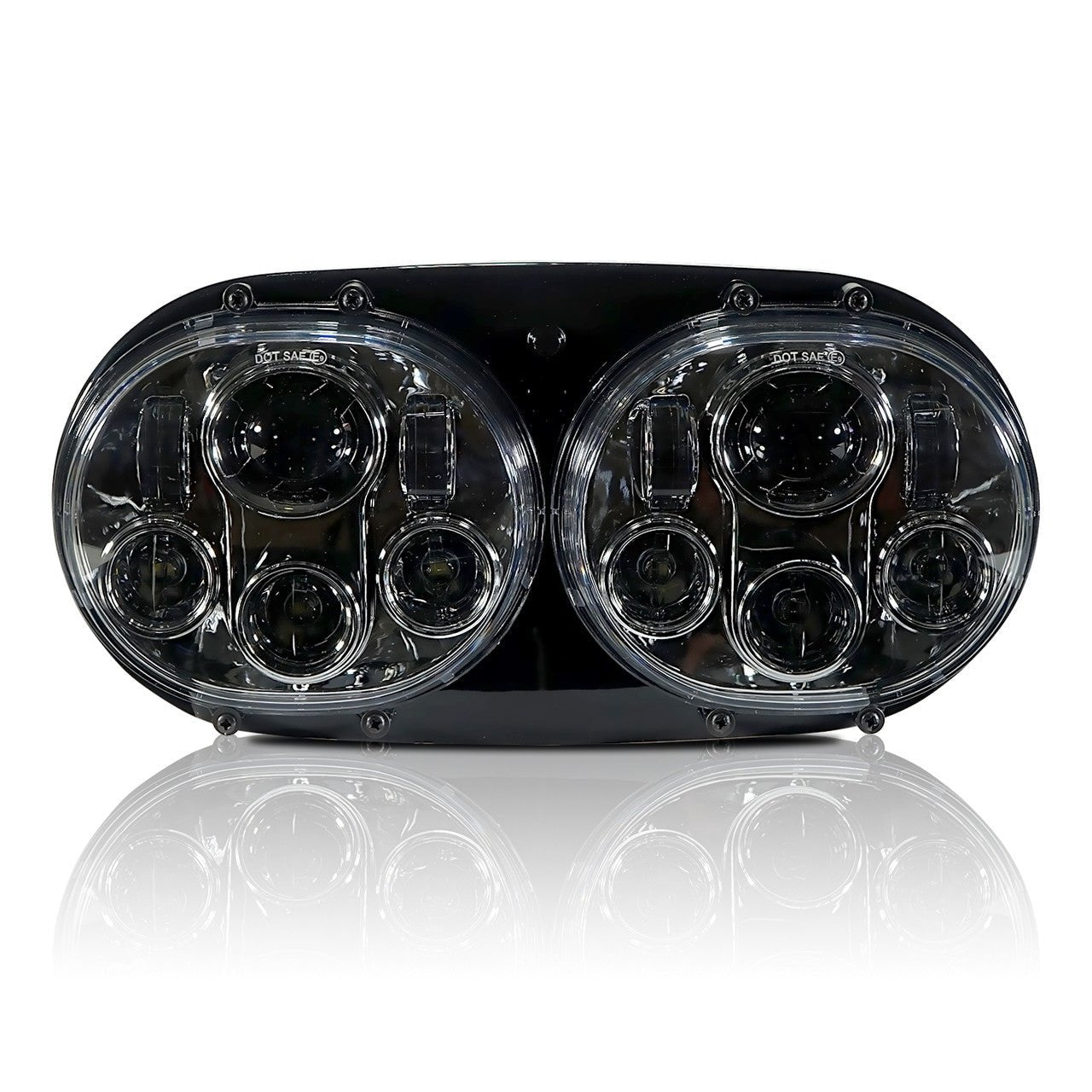 Dual LED Headlight for Harley Road Glide Chrome - GENSSI Lighting