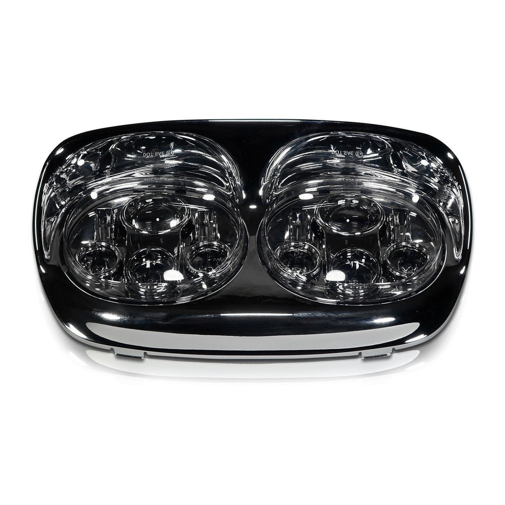 Dual LED Headlight for Harley Road Glide Chrome - GENSSI Lighting