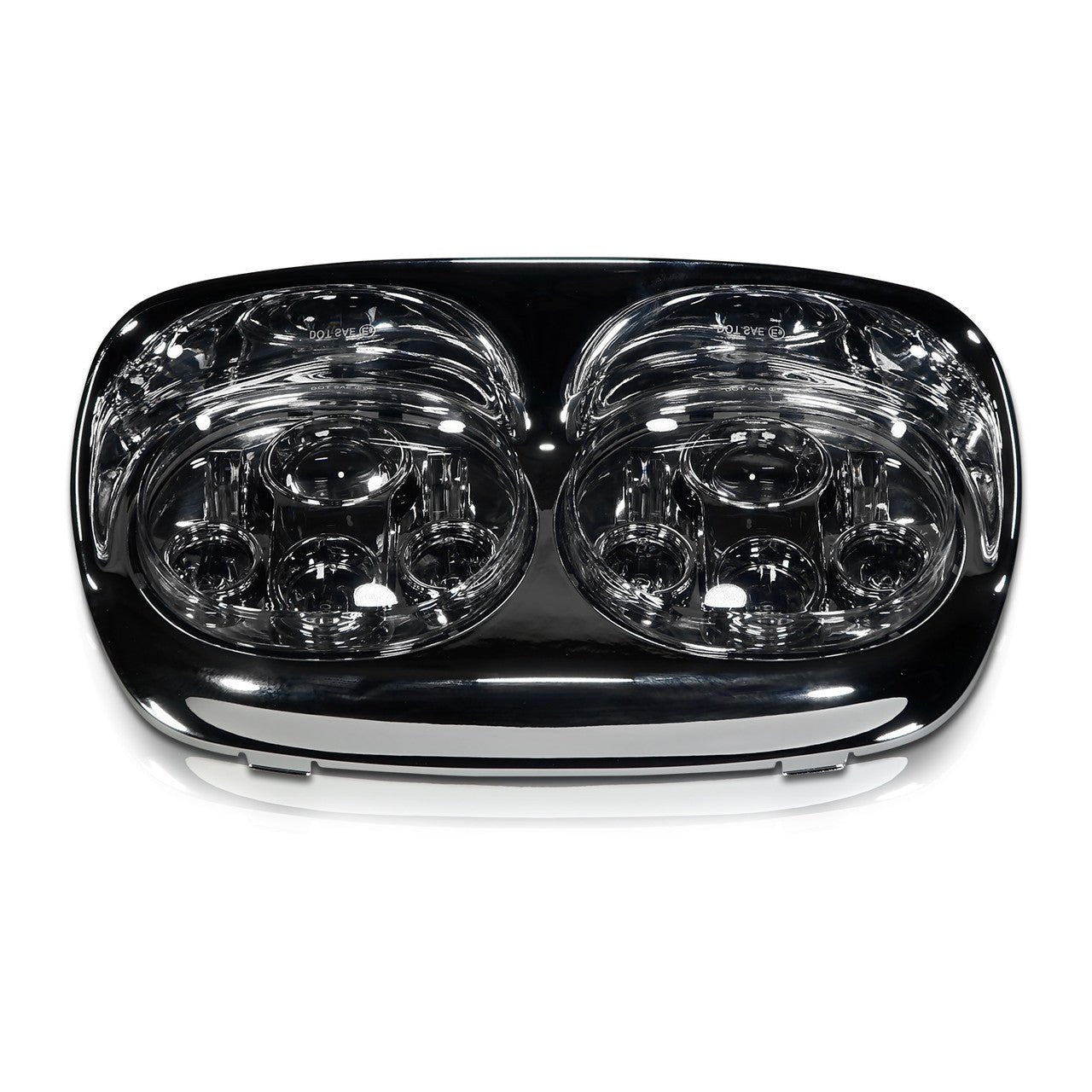 Dual LED Headlight for Harley Road Glide Chrome - GENSSI Lighting