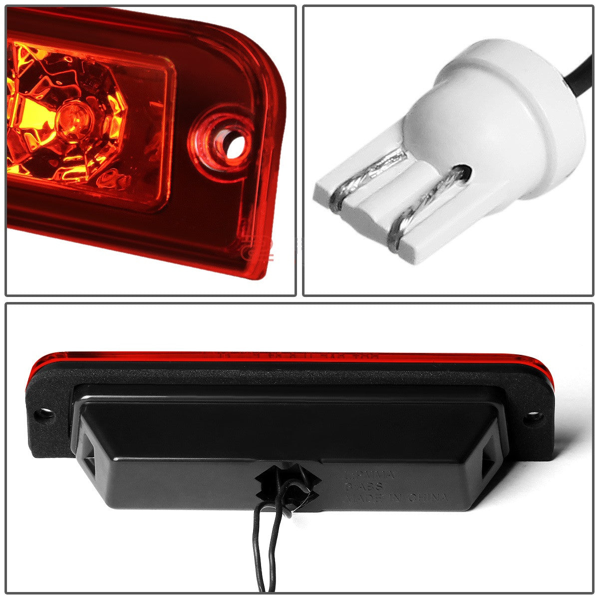 Red LED 3rd Third Brake Light for Jeep Wrangler TJ 1997-2006 Lighting