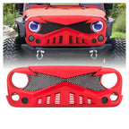 Hawke Grille With Mesh For Jeep Wrangler JK 2007 - 2018 Red - GENSSI Grille