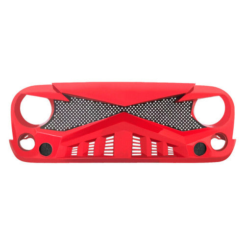 Hawke Grille With Mesh For Jeep Wrangler JK 2007-2018 Red Default Title Grille