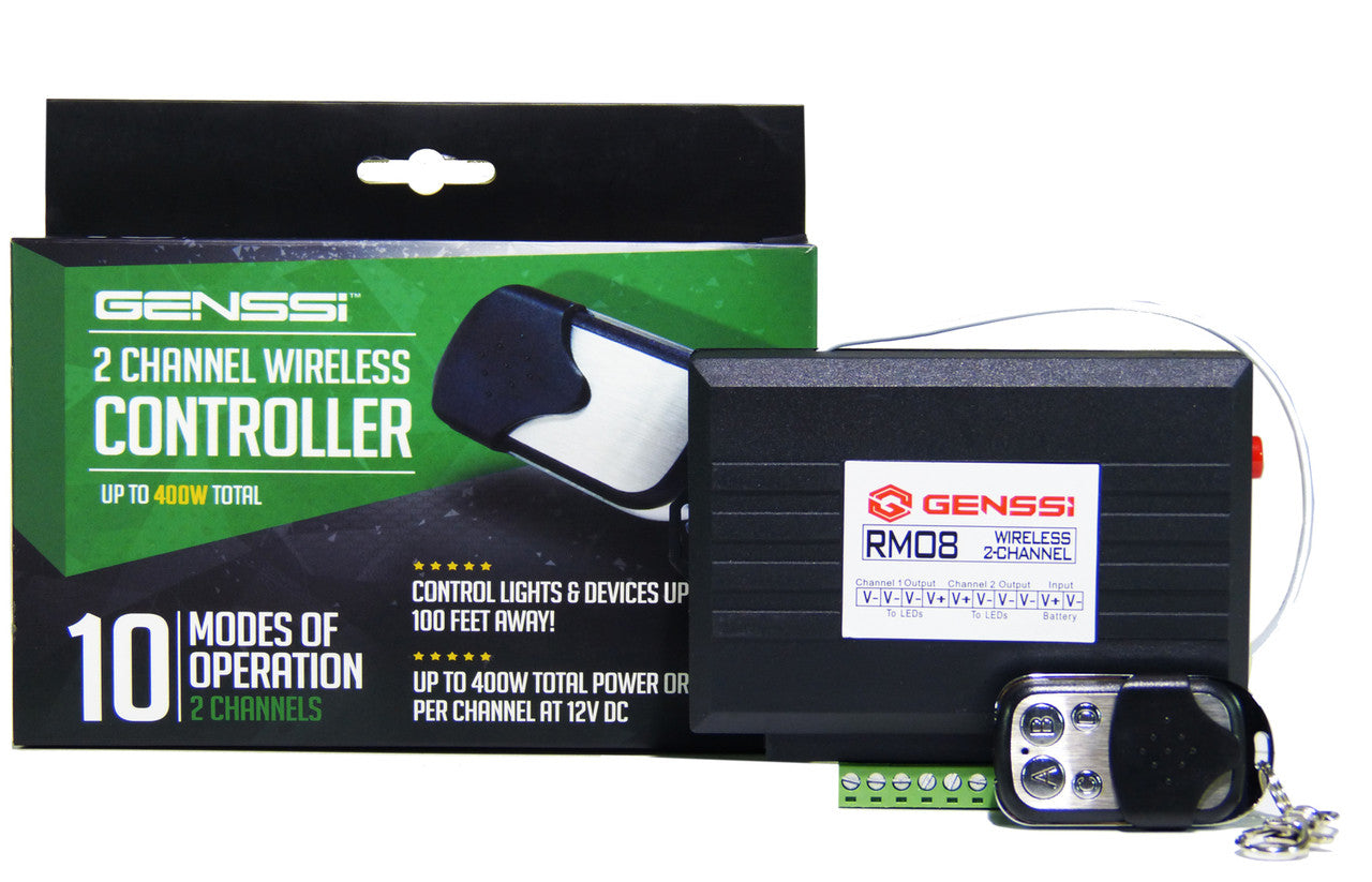 2 Channel High Power Wireless Controller 12V Fade Flashing Patterns Electrical