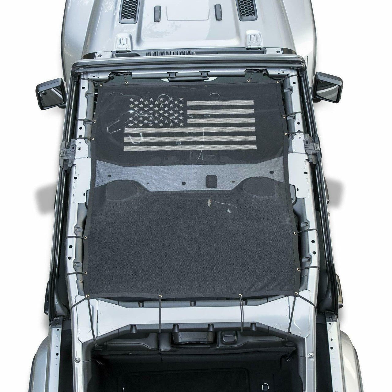 Flag Mesh Shade Top Cover for Jeep Wrangler JL JLU 4 - Door 2018 - 2023 - GENSSI Exterior Part