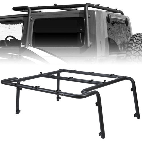 Roof Steel Rack For Jeep Wrangler JK 2-Door (2007-2010) Black Default Title Exterior Part