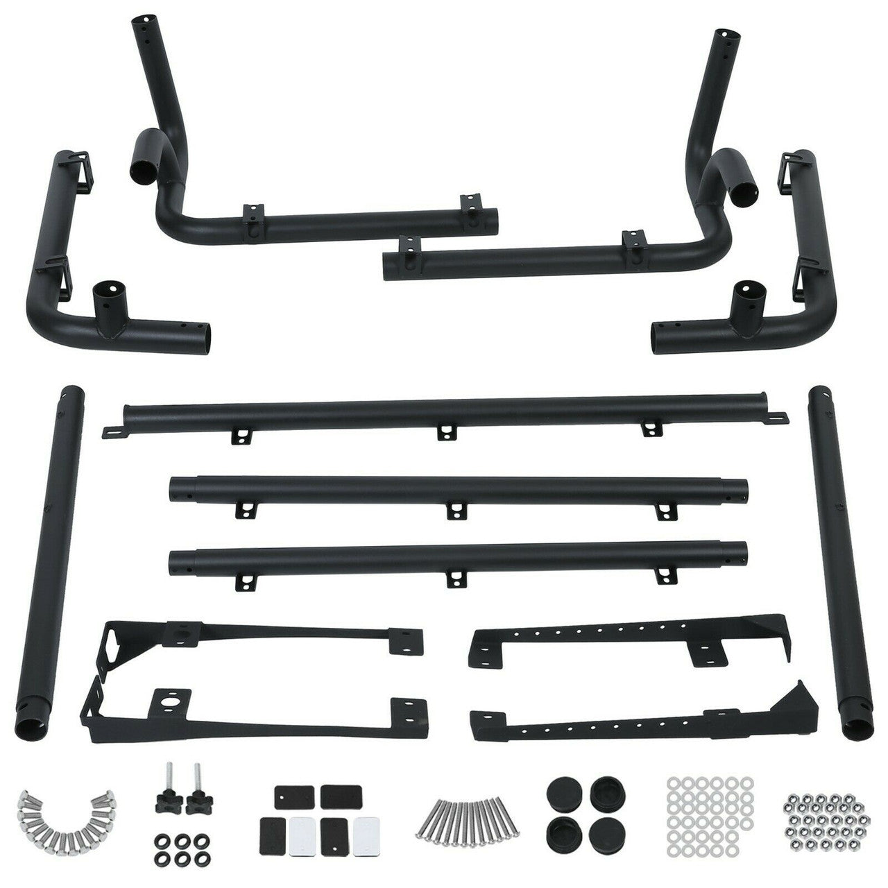 Roof Steel Rack For Jeep Wrangler JK 2-Door (2007-2010) Black Exterior Part