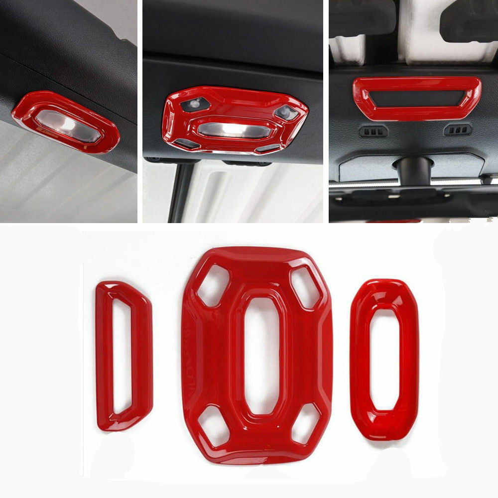 Reading Lamp Light Panel Cover Trim for Jeep Wrangler JL Red 2018-2023 Interior Part