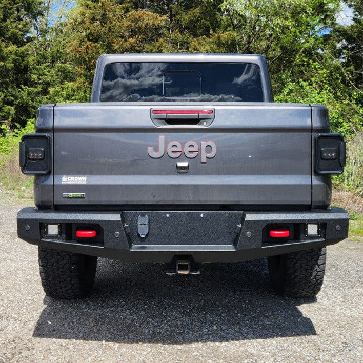 Rear Bumper with Receiver and LED Lights for Jeep Gladiator JT 2018+ Bumper