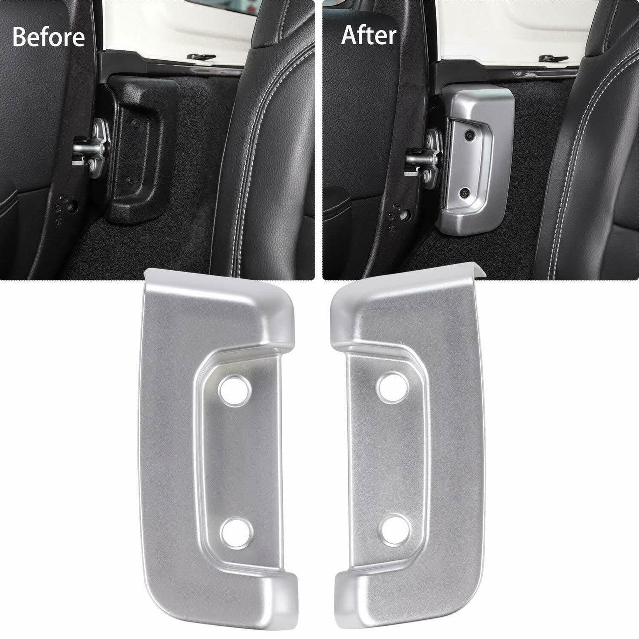 Rear Door Lock Protection Buckle Cover Trim for Jeep Wrangler JL 2018-2023 2pcs Exterior Part