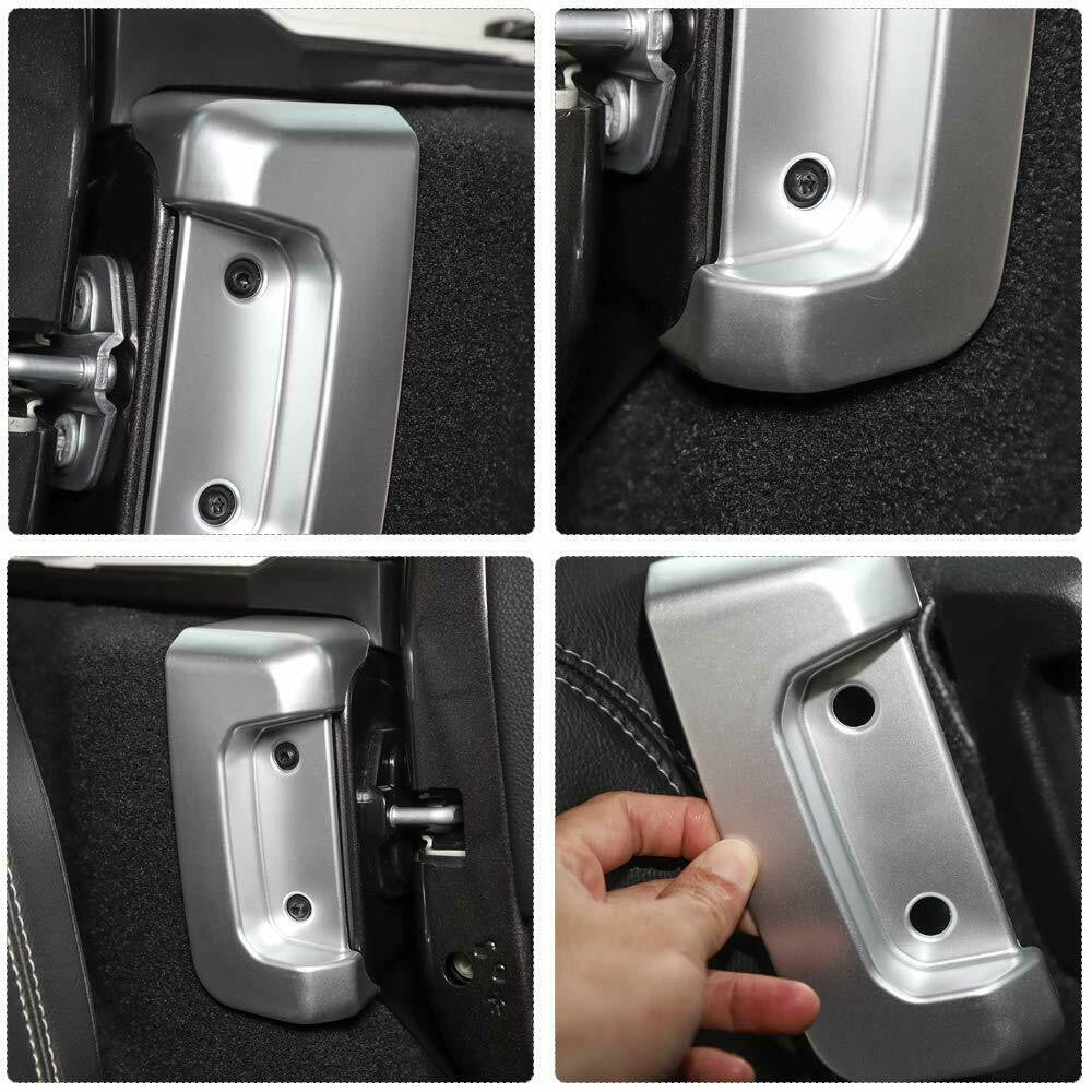 Rear Door Lock Protection Buckle Cover Trim for Jeep Wrangler JL 2018-2023 2pcs Exterior Part