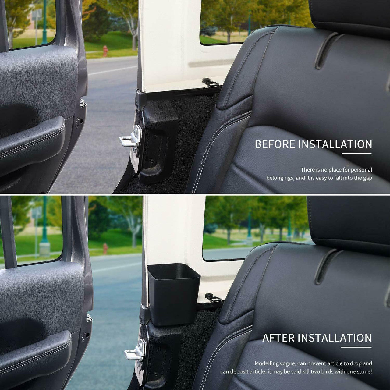 Rear Seat Side Storage Tray Organizer Box for Jeep Wrangler JL Jeep Gladiator Interior Part