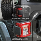 Rear Tail Light Lamp Panel Frame Trim for Jeep Wrangler JL 2018 - 2023 Carbon Fiber - GENSSI Interior Part