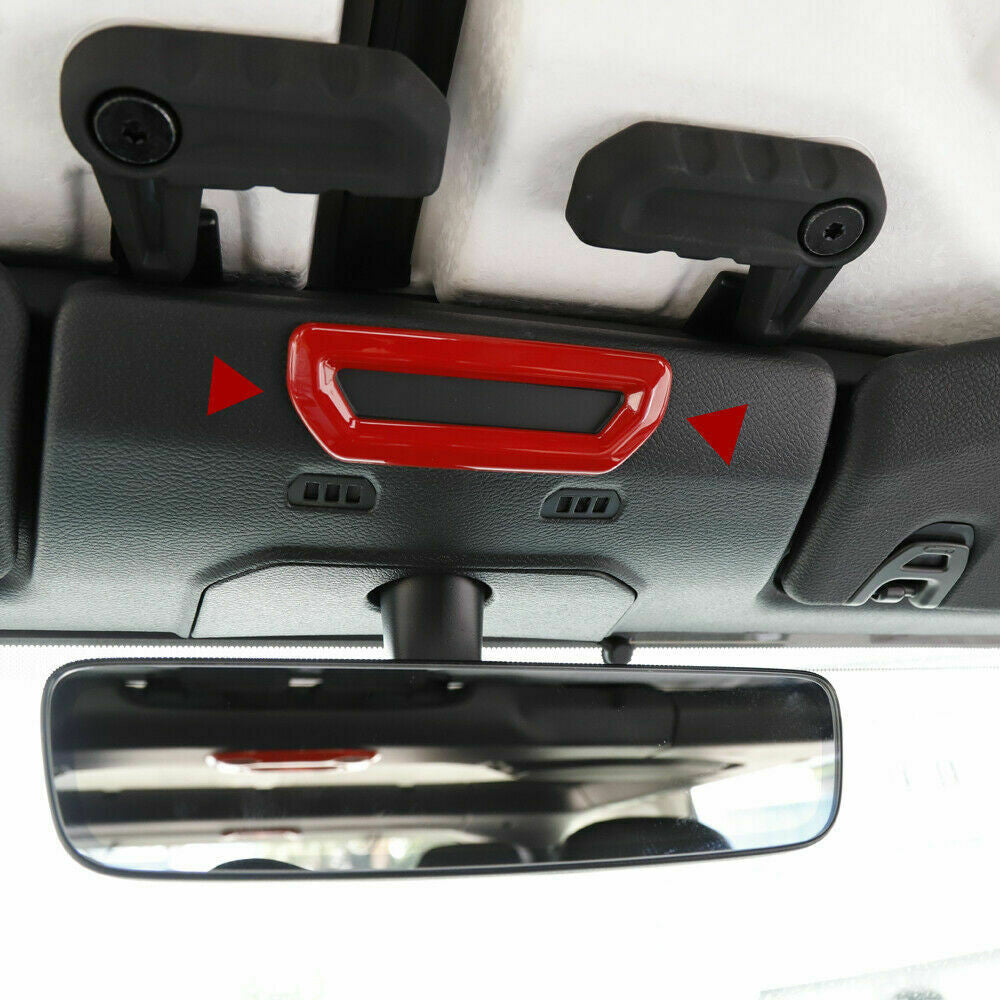 Reading Lamp Light Panel Trim Cover Bezels For Jeep Wrangler JL 2018-2023 Red Interior Part