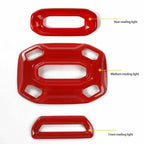 Reading Lamp Light Panel Trim Cover Bezels For Jeep Wrangler JL 2018 - 2023 Red - GENSSI Interior Part