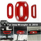 Reading Lamp Light Panel Trim Cover Bezels For Jeep Wrangler JL 2018 - 2023 Red - GENSSI Interior Part