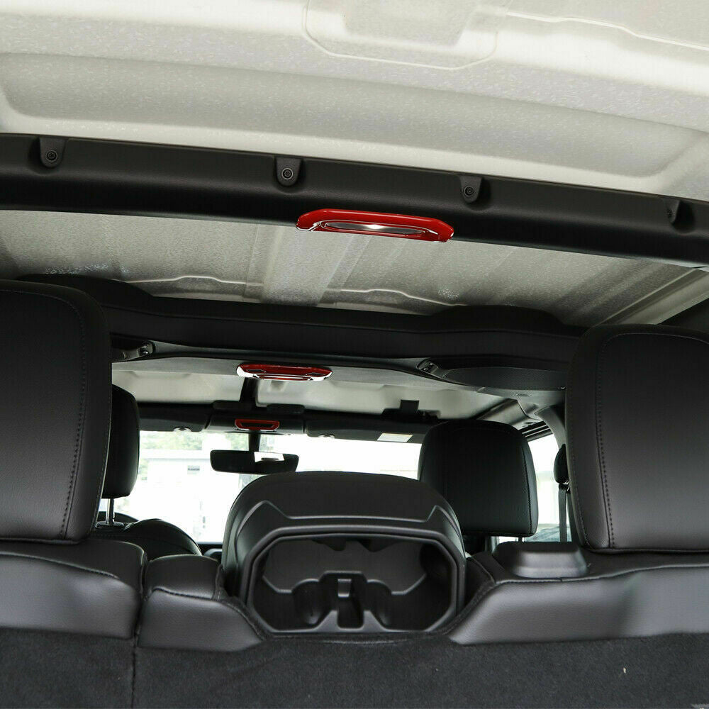 Reading Lamp Light Panel Trim Cover Bezels For Jeep Wrangler JL 2018-2023 Red Interior Part