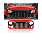 Red Black Shark Grille For Wrangler JK 2007 - 2018 Unlimited Glossy - GENSSI Grille