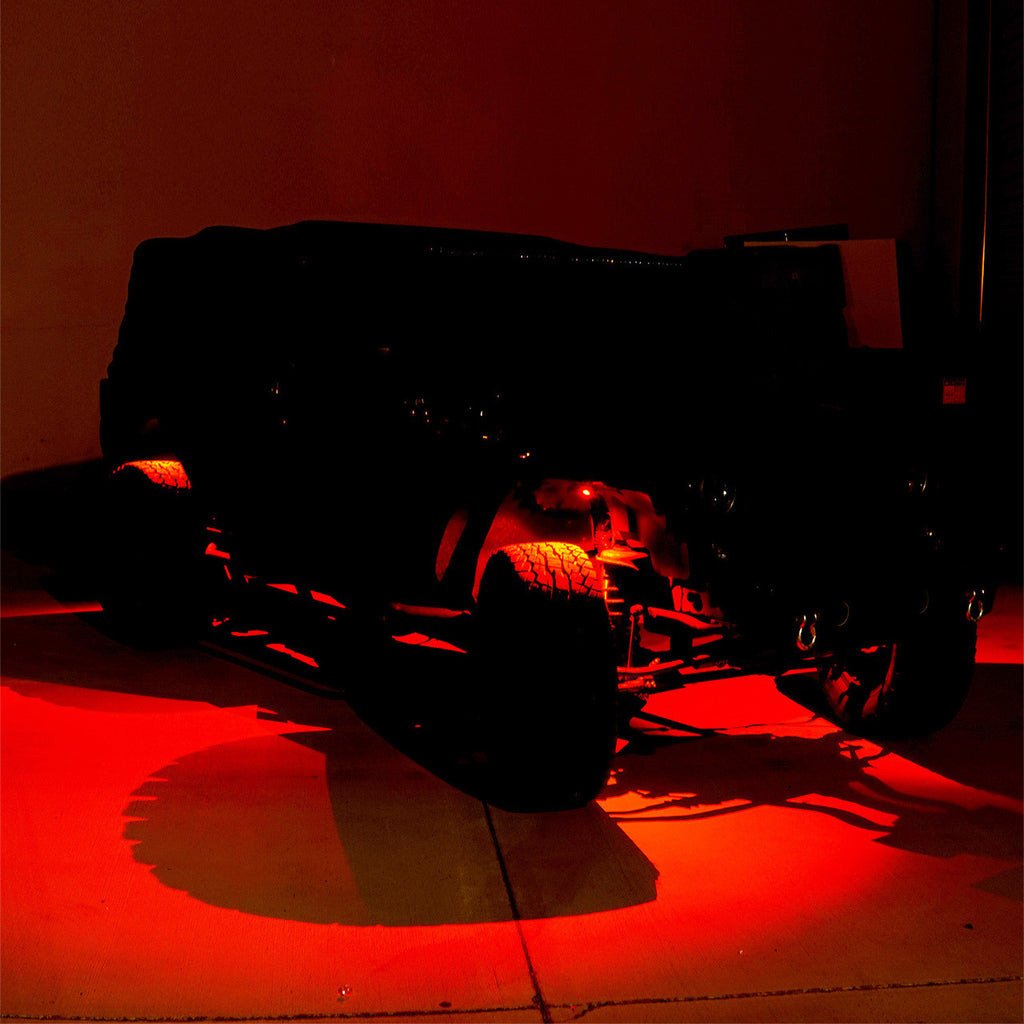 LED Under Body Rock Lights Color with Bluetooth Controller 8x Lighting