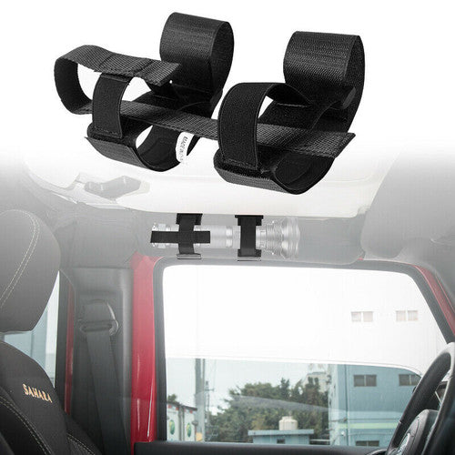 Roll Bar Flashlight Holder For Jeep Wrangler TJ, YJ, JK, CJ Rubicon 1995+ Black Default Title Interior Part