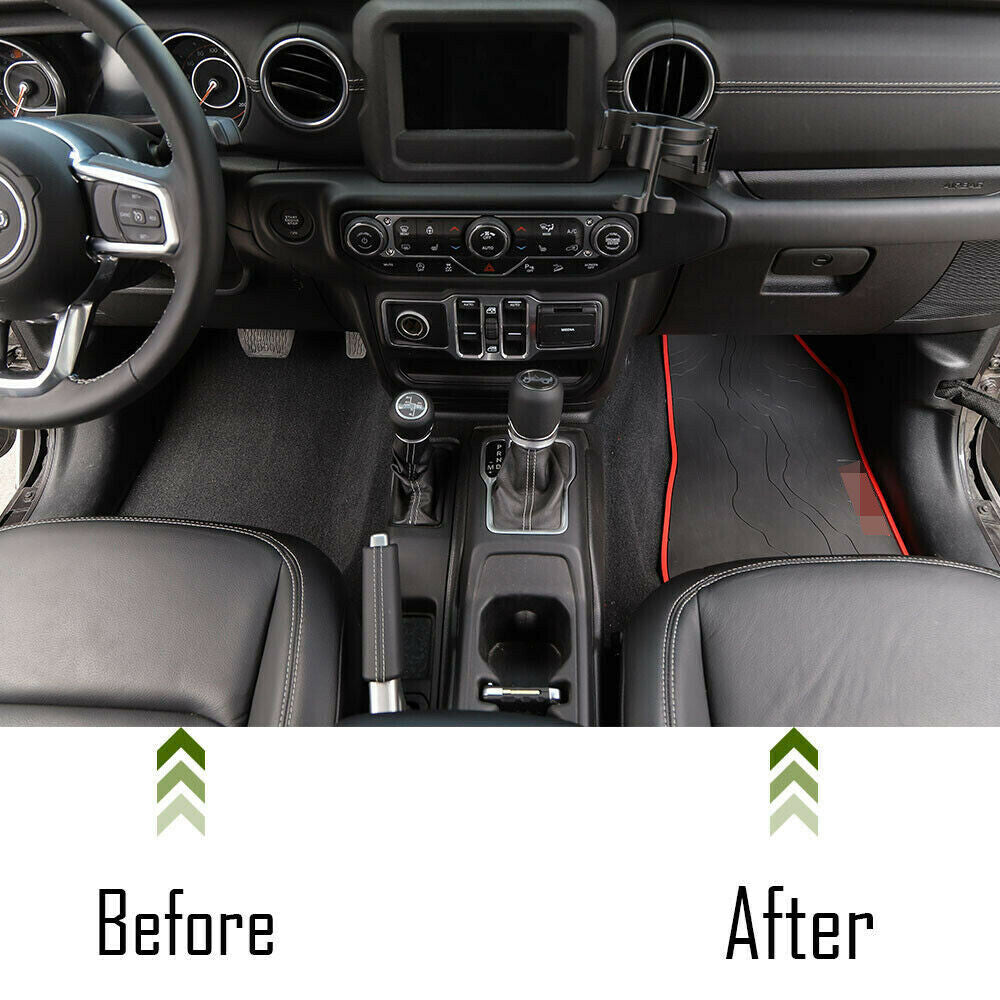 Rubber Floor Mats Waterproof Floor Liners For Jeep Wrangler JL 4Door 2018-2023 Interior Part