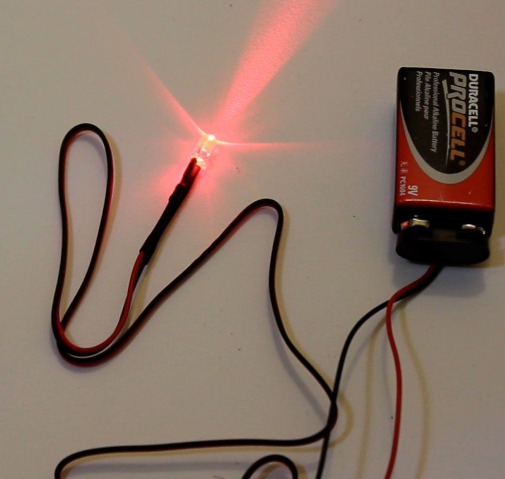 8mm Round LED Lights with 55cm Wire 12V (10 Pack) Lighting