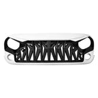 White & Black Shark Grille Jeep Wrangler JK 2007 - 2017 - GENSSI Grille